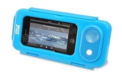 PYLE PWPS63BL - Surf Sound PLAY Étui universel pour iPod, iPhone4 et iPhone5, étanche, avec haut-parleur portable pour smartphone (couleur bleue) - Pyle