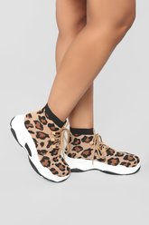 Sneaker Out Of Tries - Léopard - Fashion Nova