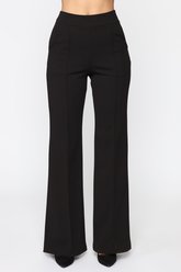 Pantalon de ville taille haute chic - Noir - Fashion Nova