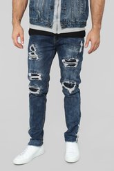 Hernandez Moto Denim 32 &quot;Jeans - Indigo - Fashion Nova