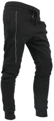 Pantalon de jogging cintré pour hommes avec motifs multiples Hip Hop Stripe Colour Block Zipper Accent Pockets - Ma Croix