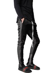 Pantalon de survêtement pour hommes Tricolore rayé skinny fit stretch élastique pantalon slim - Ma Croix