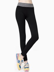 Collants de femme SAYFUT Yoga Pantalon Athlétique Gym Running Exercice d&#39;entraînement Skinny Leggings Cheville Casual Pantalon Noir - SAYFUT
