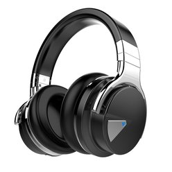COWIN E7 - Casque d&#39;écoute supra-auriculaire à suppression de bruit Bluetooth avec microphone - Noir - COWIN