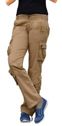 Skylinewears Pantalon simple utilitaire pour femme, pantalon cargo, pantalon bleu marine pour femme - SKYLINEWEARS