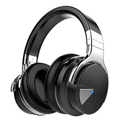 COWIN E7 - Casque d&#39;écoute Bluetooth à annulation de bruit active avec microphone - Casque d&#39;écoute supra-grave sans fil sur l&#39;oreille avec basses profondes - Protège-oreille confortable, 30 heures de lecture pour ordinateur de travail profess - COWIN