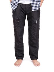 Pantalon droit en nylon pour hommes LELINTA Taille élastique Pantalon décontracté Biker Joggers Noir Disponible en plusieurs tailles Noir - LELINTA