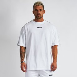 T-shirt blanc oversize de Vanquish LT v2 pour hommes - Vanquish Fitness
