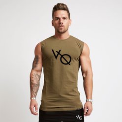 Vanquish Kaki VQ T-shirt Sans Manches - Vanquish Fitness